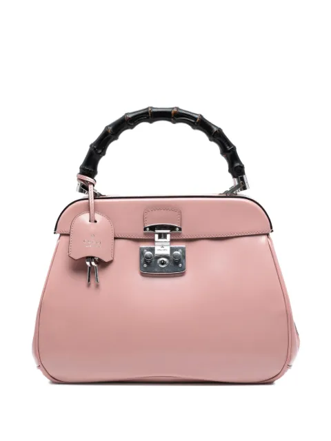 Gucci Pre-Owned 2016-2025 Medium Smooth Calfskin Bamboo Lady Lock handbag