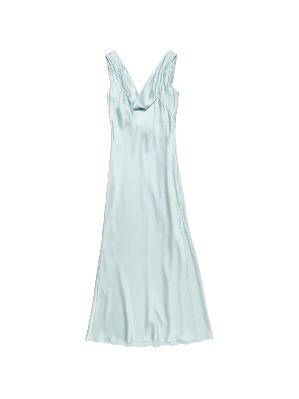 Acne Studios cowl-neck draped-detail dress - Blue