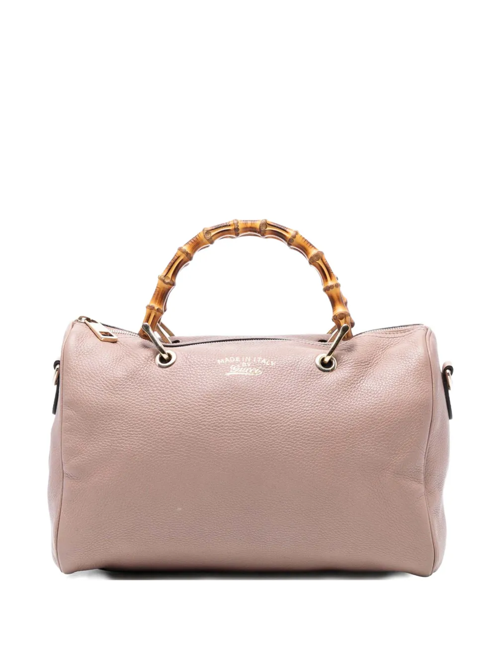 Gucci Pre-Owned 2016-2025 Medium Calfskin Bamboo Shopper Boston Bag satchel - Rosa