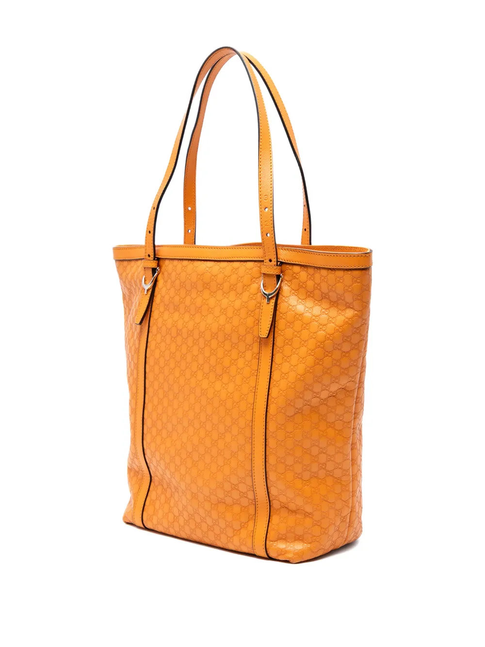 GUCCI Pre-owned 2016-2025 Medium Microssima Nice Tote Bag In Orange