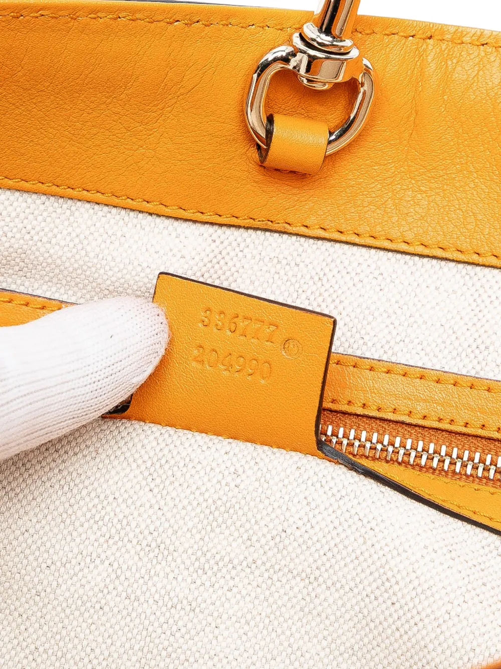 GUCCI Pre-owned 2016-2025 Medium Microssima Nice Tote Bag In Orange