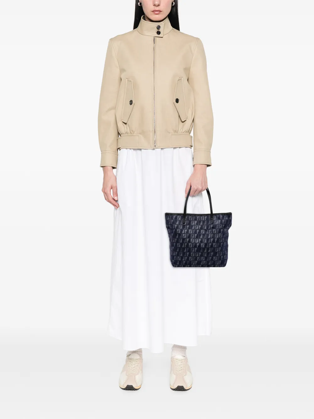 FENDI Pre-owned 2000-2010 Zucchino Denim Tote Bag In Blue