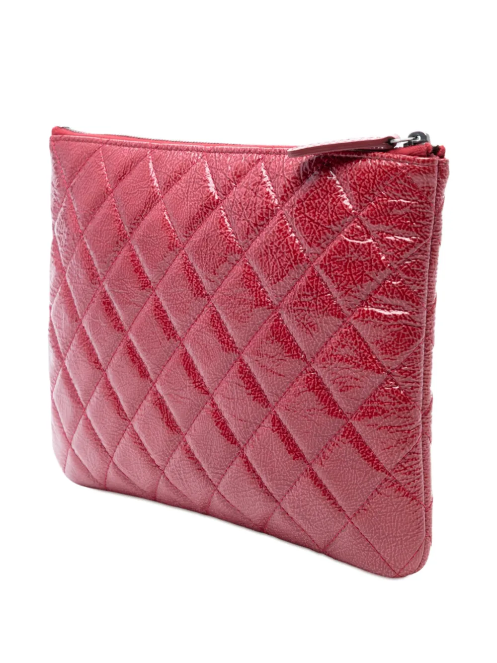 2014 Small Crinkled Patent O Case Clutch Bag