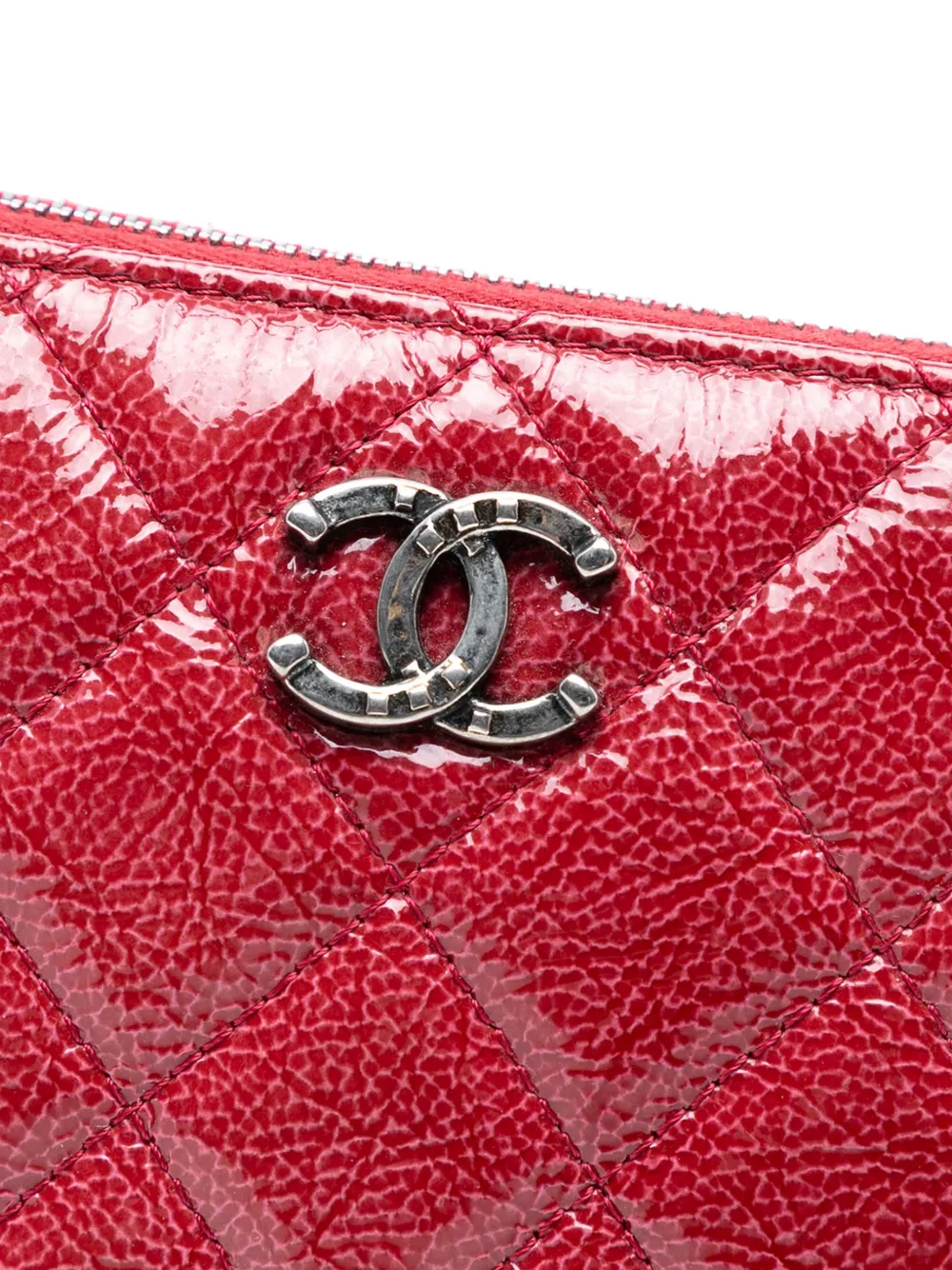 2014 Small Crinkled Patent O Case Clutch Bag