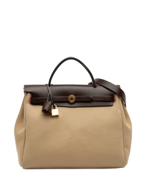 Hermès Pre-Owned 2022 Toile Officier Vache Hunter Verso Herbag Zip 31 satchel