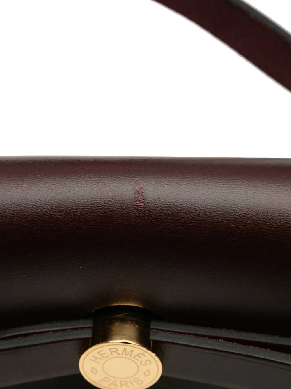 Pre-owned Hermes 2022 Toile Officier Vache Hunter Verso Herbag Zip 31 Satchel In Red