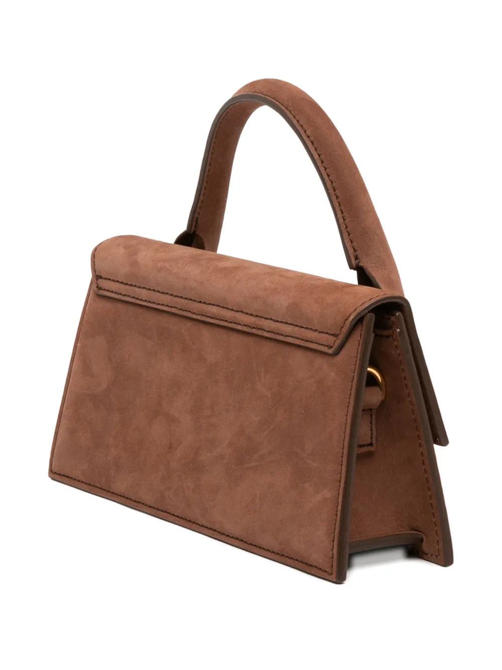 Pre-owned Jacquemus 2018-2025 Suede Le Chiquito Long Satchel In Brown