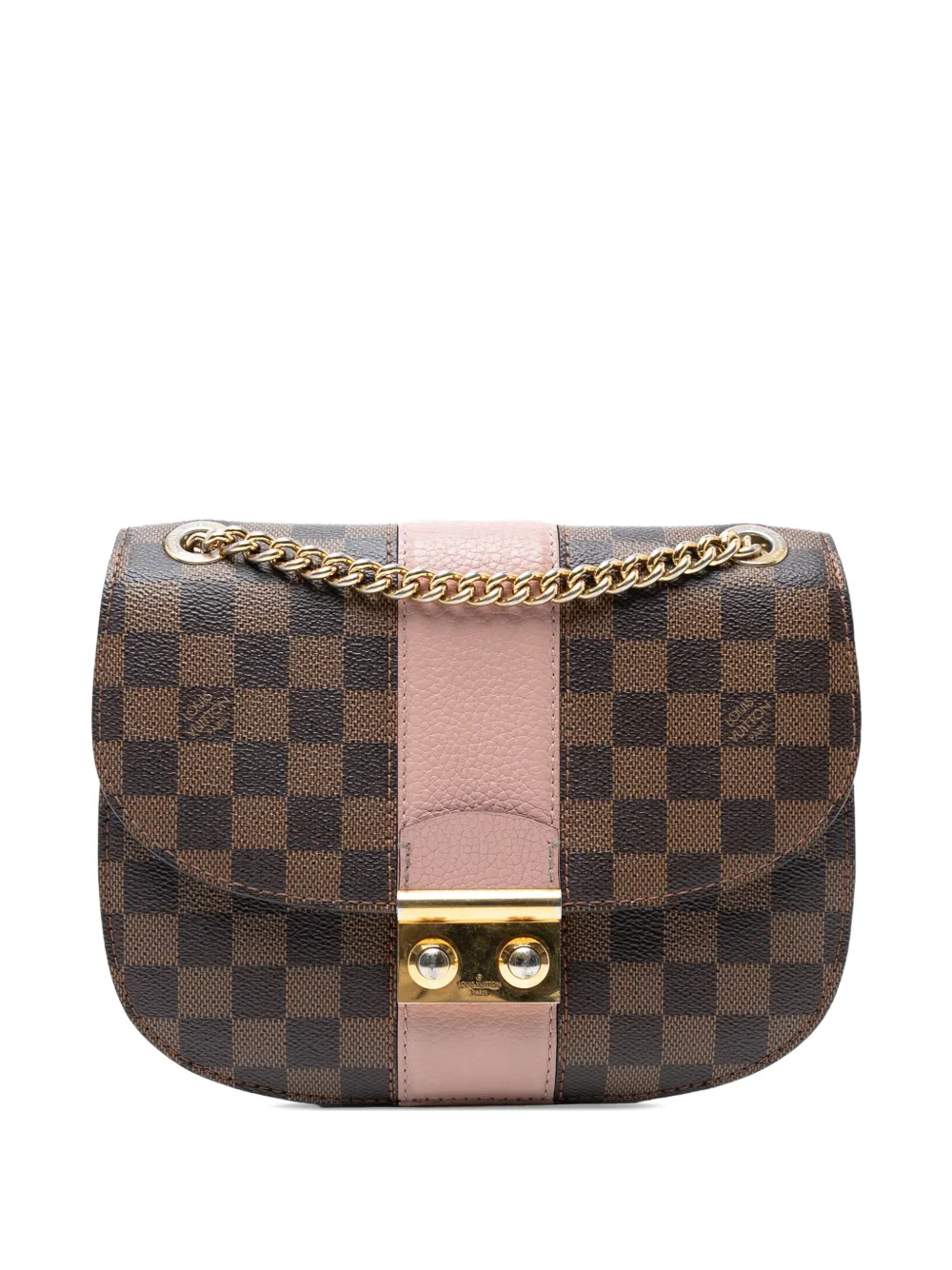 Louis Vuitton Pre-Owned 2017 Damier Ebene Cuir Taurillon Wight shoulder bag - Marrone