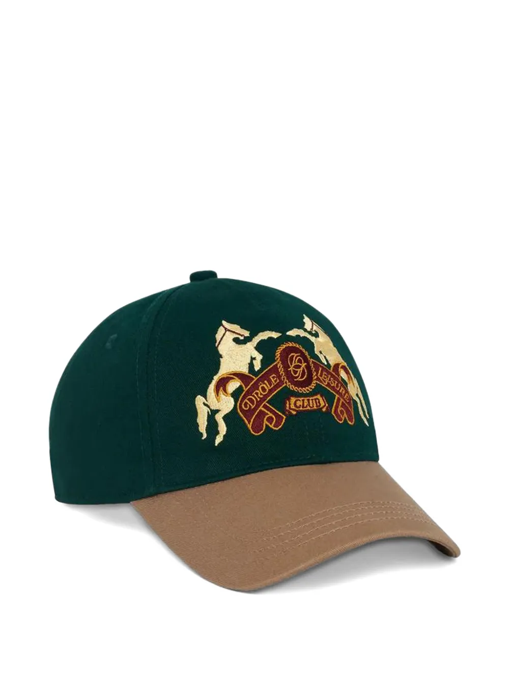 Drôle De Monsieur embroidered hat - Groen