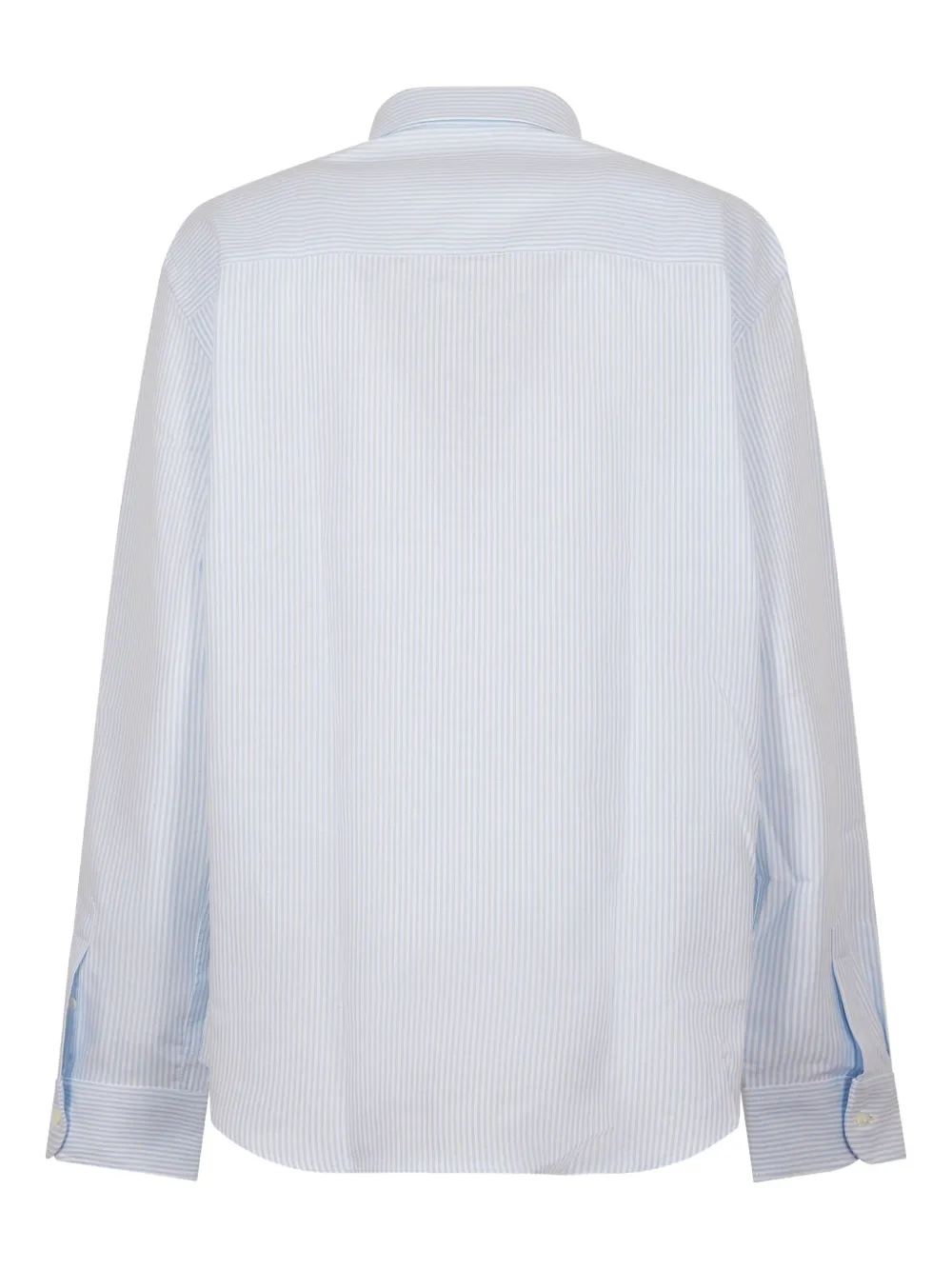 AMI Paris striped logo shirt - Blauw
