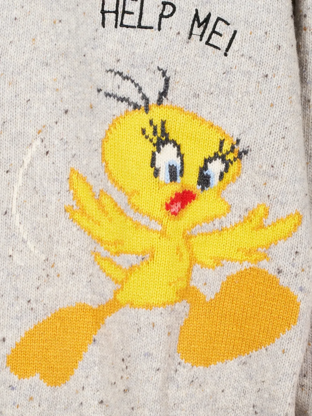 Mc2 Saint Barth X Warner Bros V-neck Cardigan In Neutral