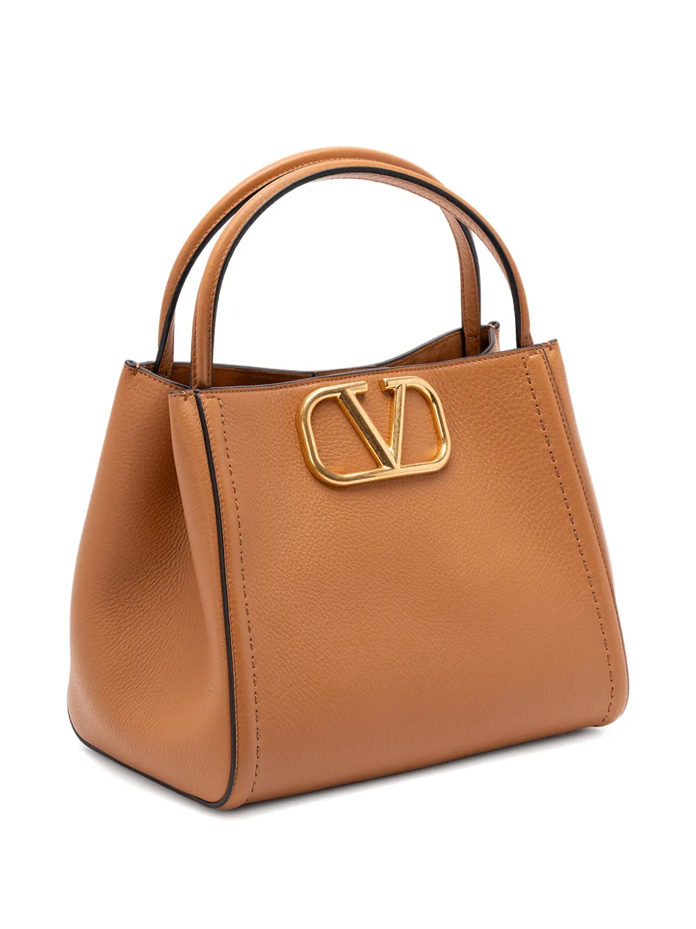 Valentino Garavani logo-plaque top-handle tote bag Bruin