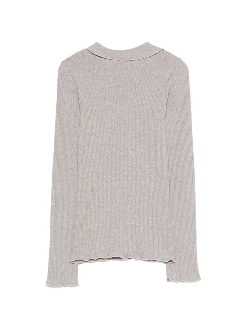 Baserange Dual ong-sleeve polo top - Grijs