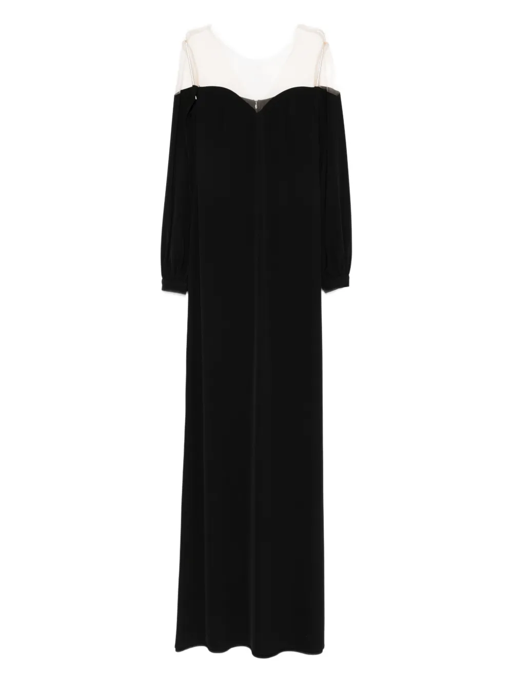 CRISTALLINI Rafaela long-sleeves maxi dress - Nero