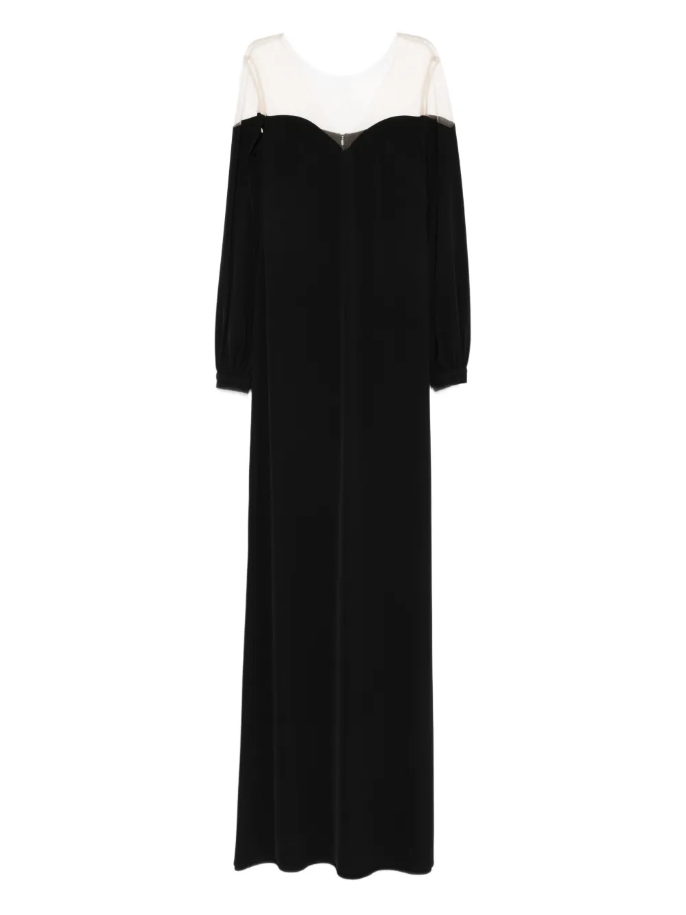 Cristallini Rafaela Long-sleeves Maxi Dress In Black