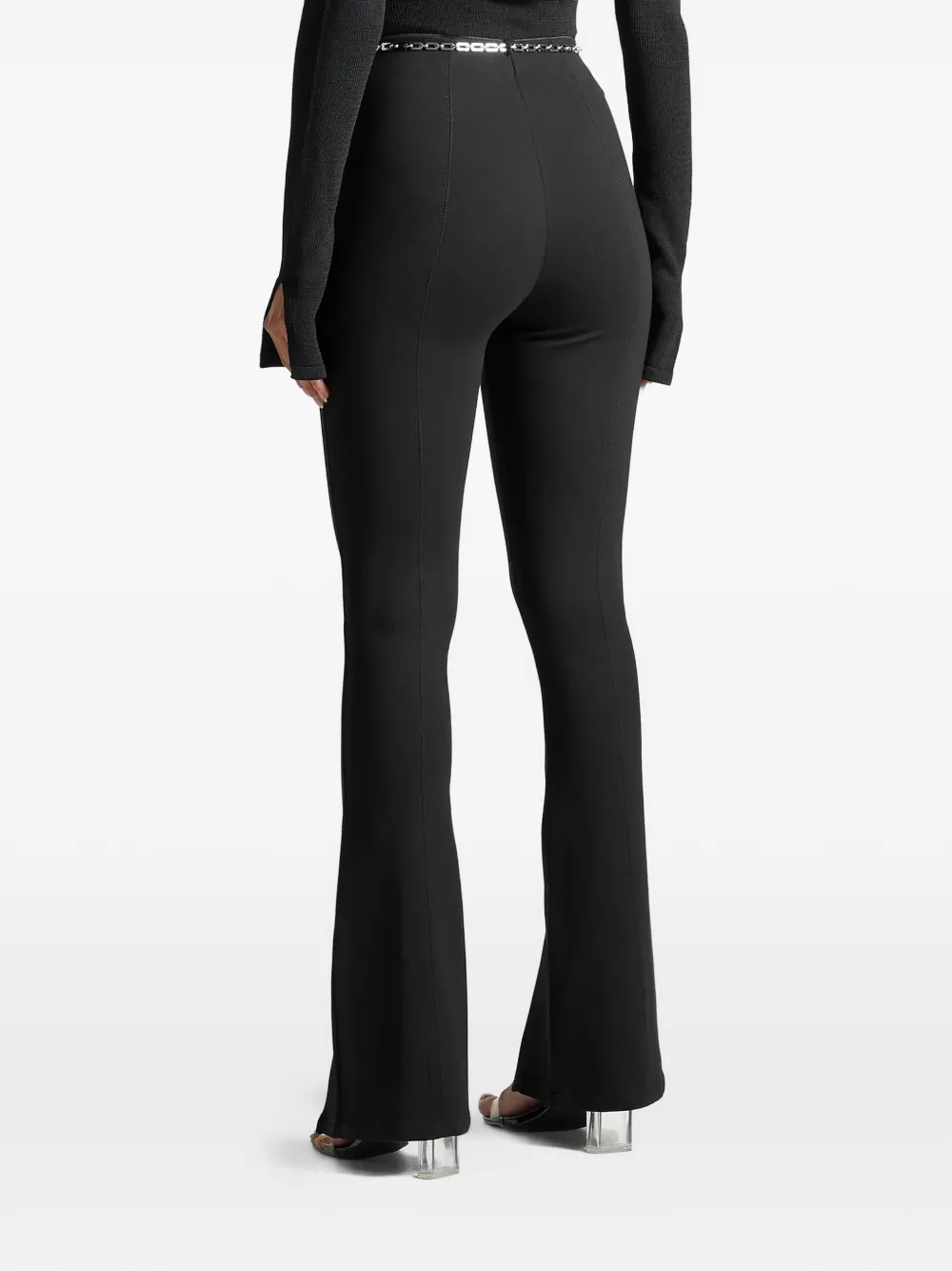 Manière De Voir Flared legging met ketting Zwart