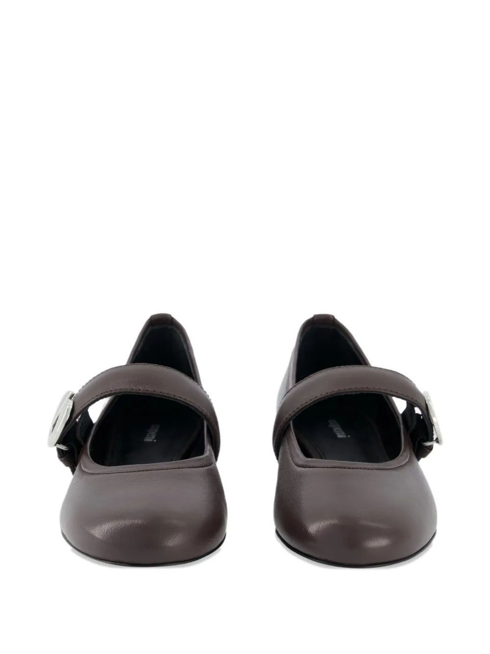 Coperni Strap C-shape Buckle Ballet Flats In Brown