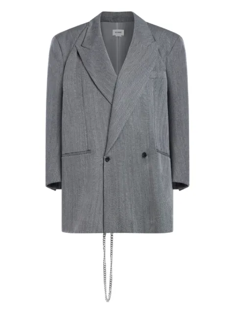 Hed Mayner double-breasted herringbone jacket