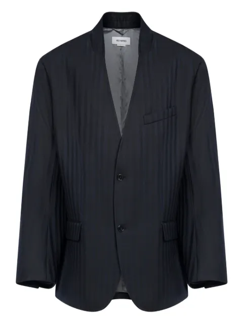 Hed Mayner striped two-button jacket
