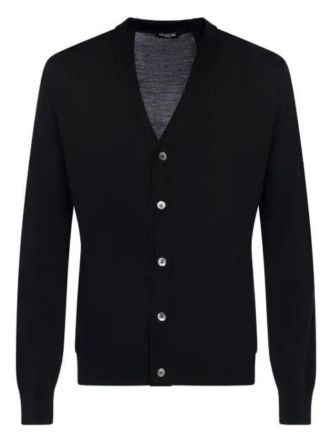 FRANZESE COLLECTION v-neck ribbed cardigan