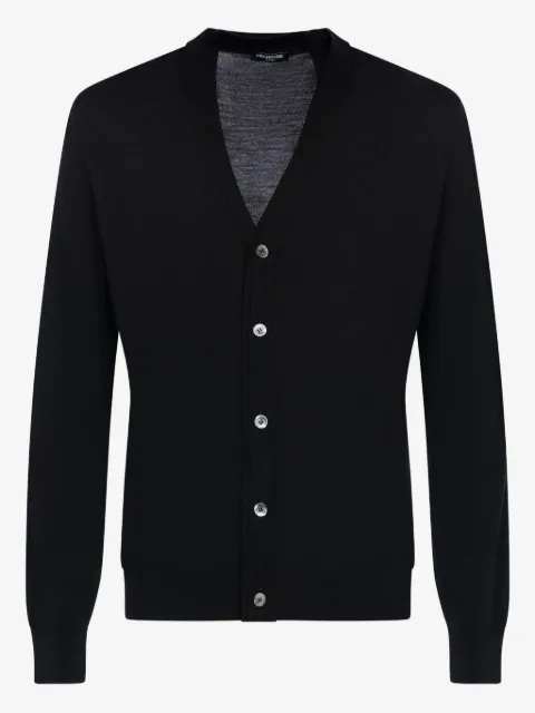 FRANZESE COLLECTION v-neck ribbed cardigan