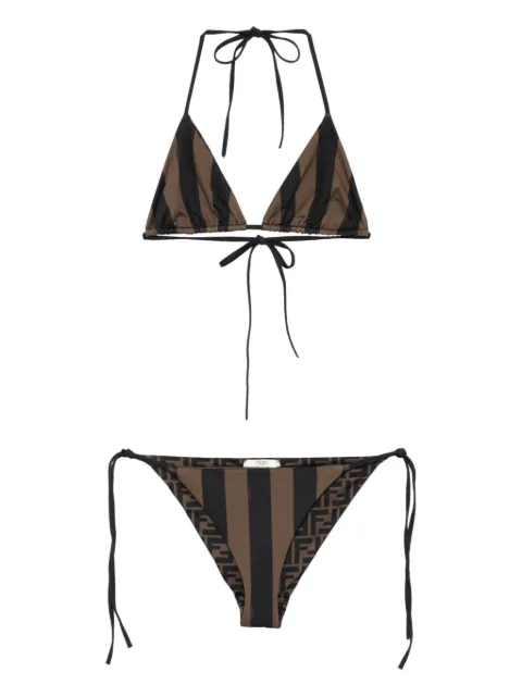 FENDI patterned reversible bikini