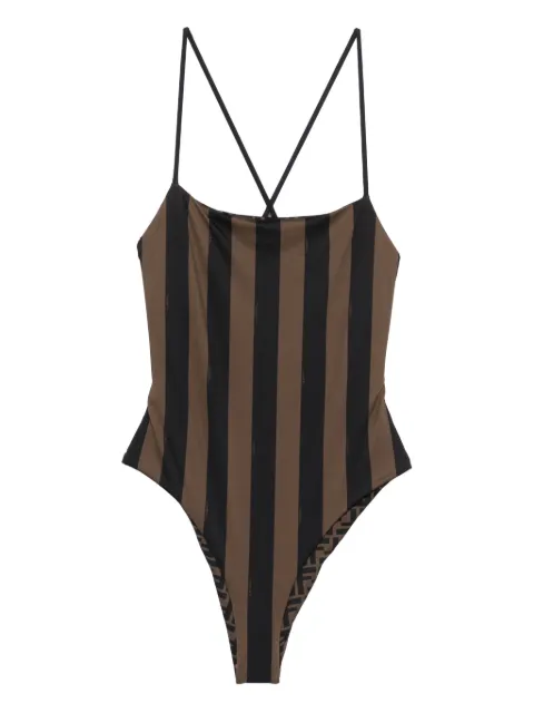 FENDI patterned reversible swimsuit