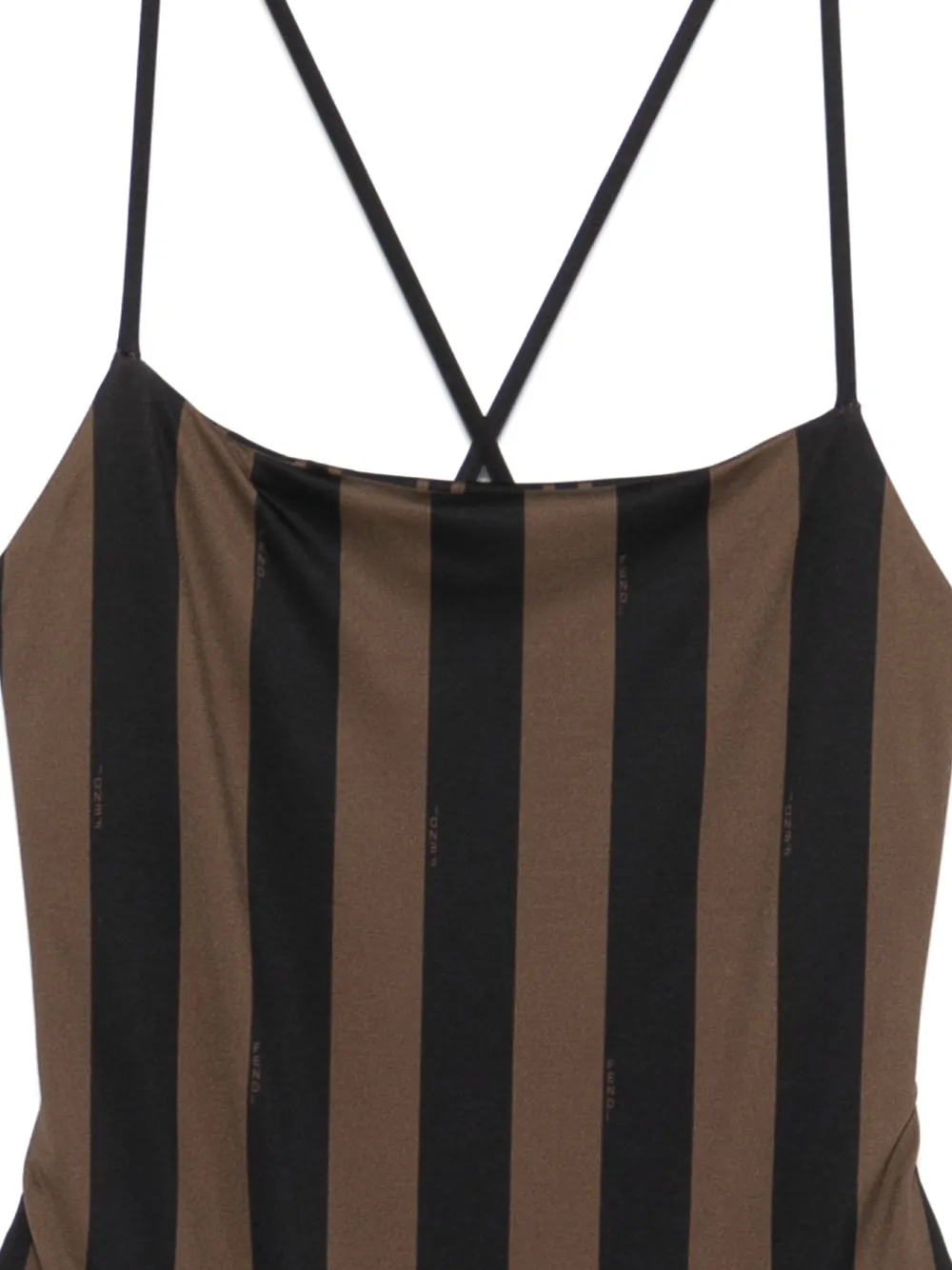  Fendi Patterned Reversible Swimsuit - Brown 