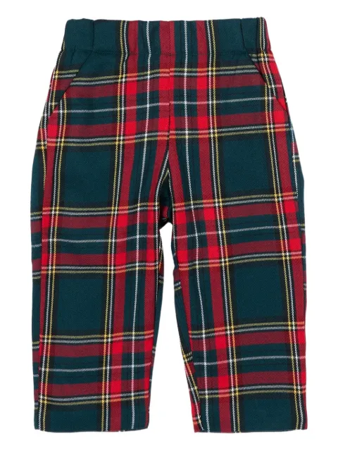 La Stupenderia tartan-pattern pocket trousers