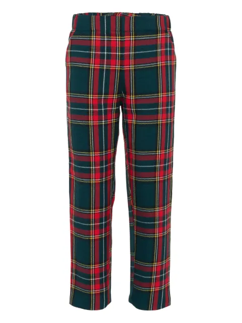 La Stupenderia tartan-pattern pocket trousers