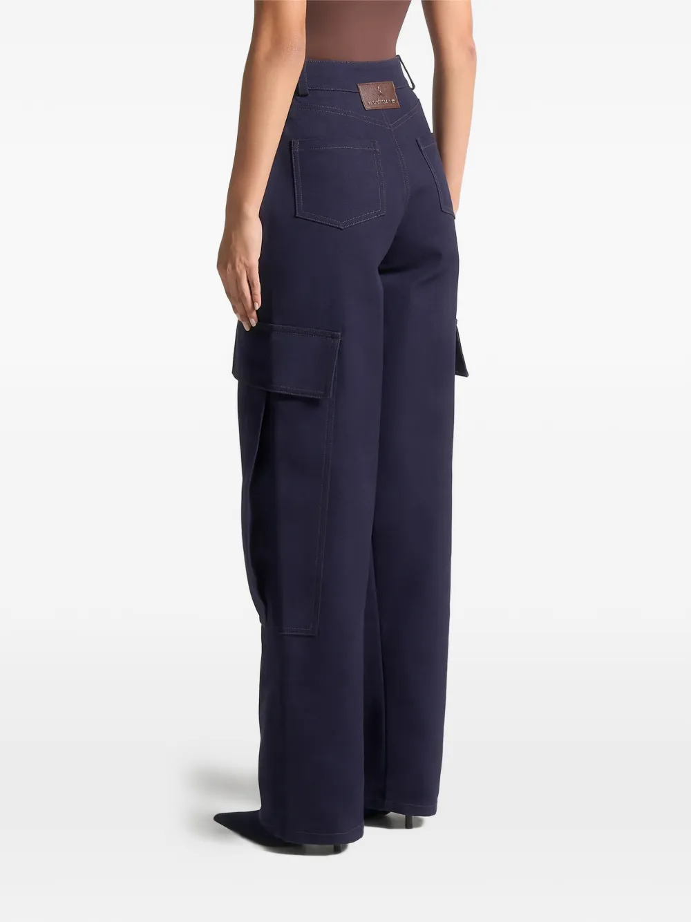 Manière De Voir Cargo-pocket Drill Trousers In Blue
