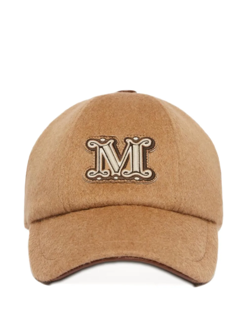 Max Mara Logo-embroidered Baseball Cap In Brown
