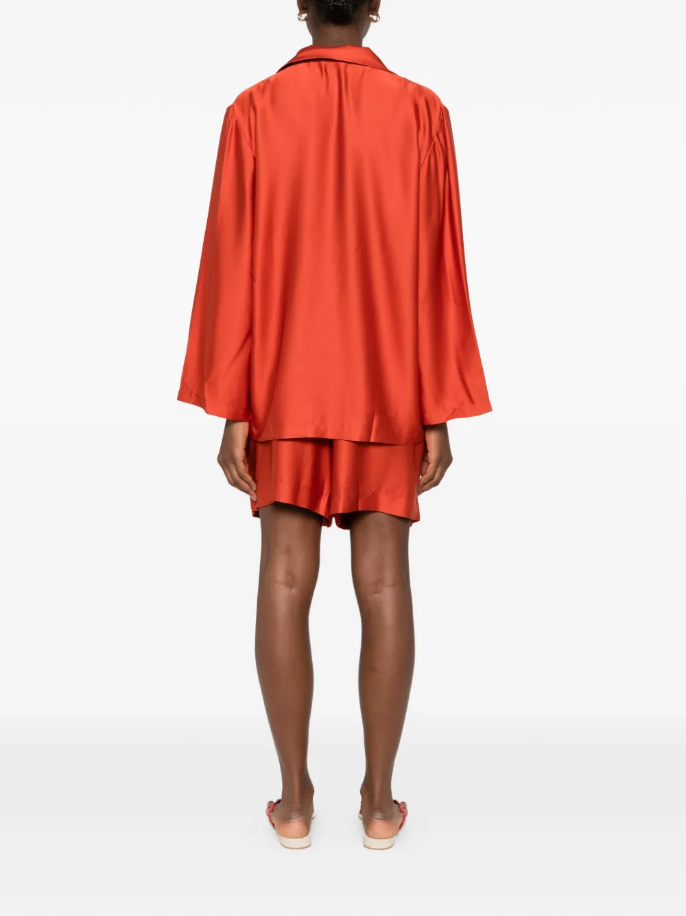  Silkylicious Silk Shorts Set - Orange 