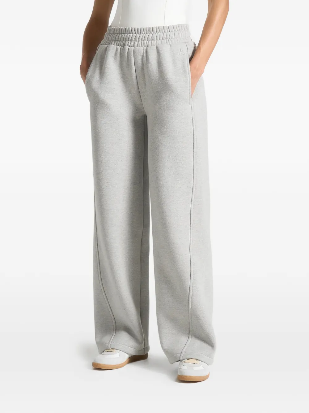 Manière De Voir Iris Drawcord Eiffel Track Pants In Gray