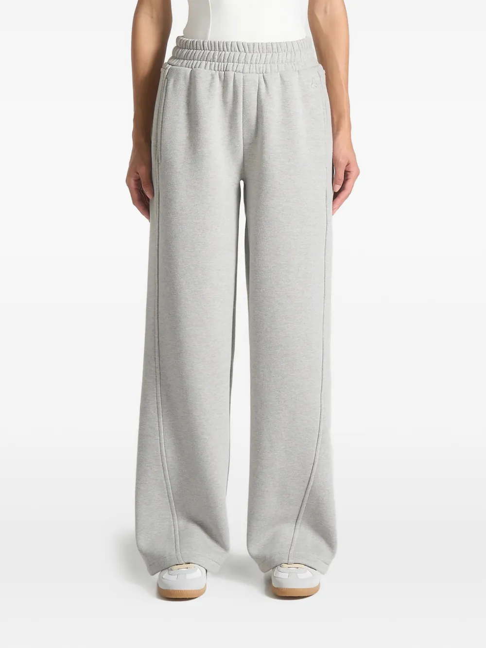 Manière De Voir Iris Drawcord Eiffel Track Pants In Gray