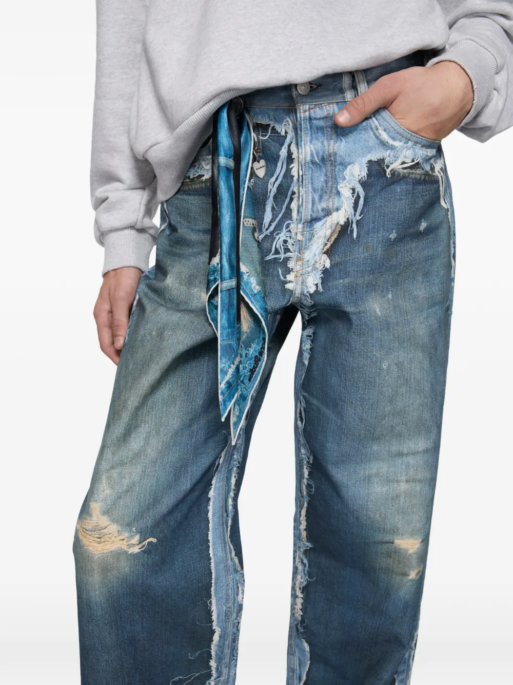 Acne Studios トロンプルイユデニム Acne Studios トロンプルイユ ジーンズ | ブルー | FARFETCH JP