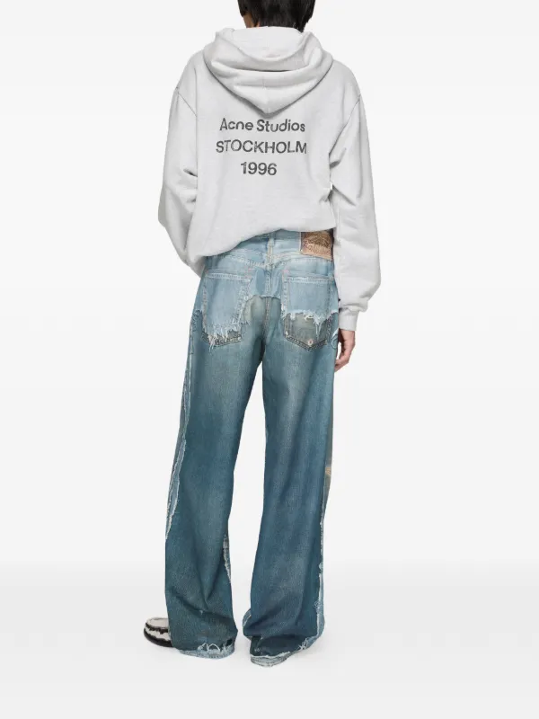 (本日まで)Acne Studios ルーズフィットジーンズ トロンプルイユ Acne Studios トロンプルイユ ジーンズ | ブルー | FARFETCH JP
