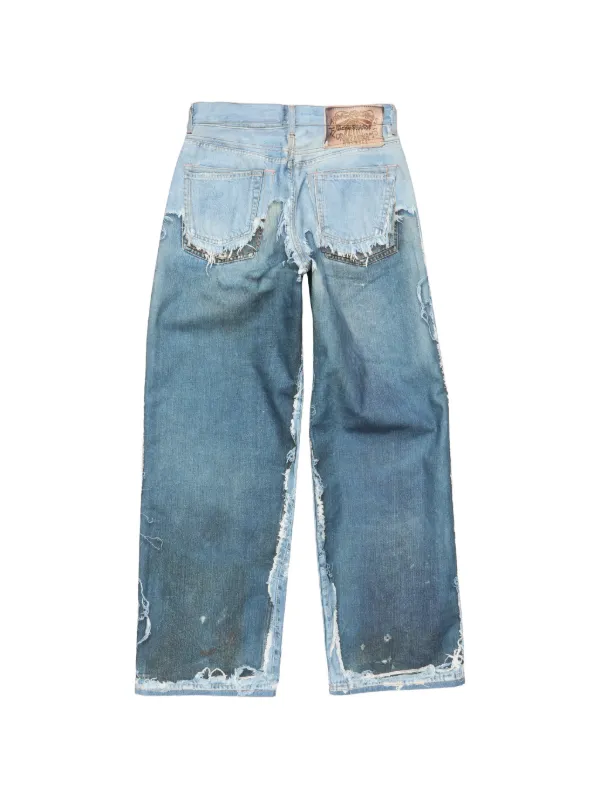 Acne Studios トロンプルイユ ジーンズ | ブルー | FARFETCH JP