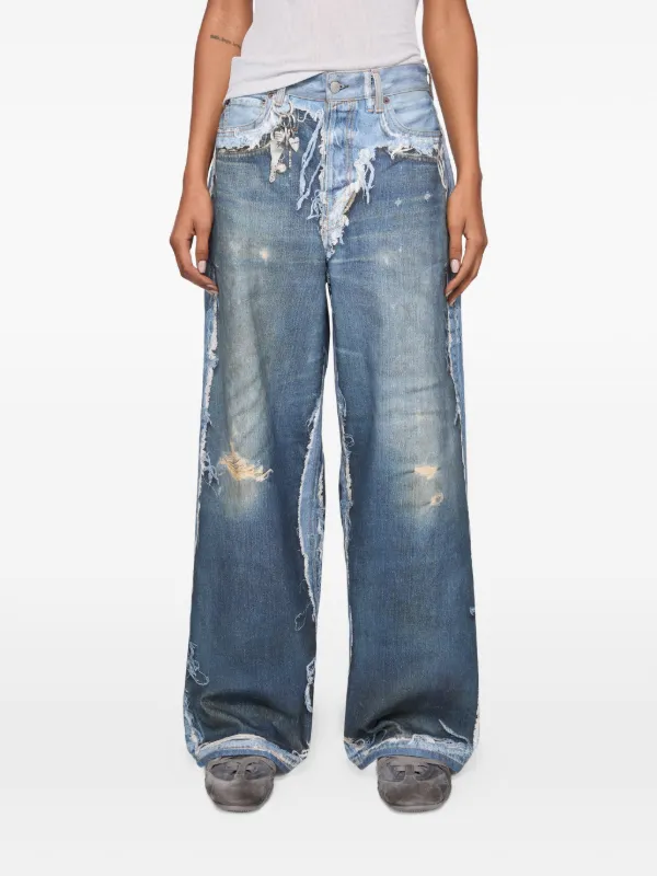 Acne Studios トロンプルイユ ジーンズ | ブルー | FARFETCH JP