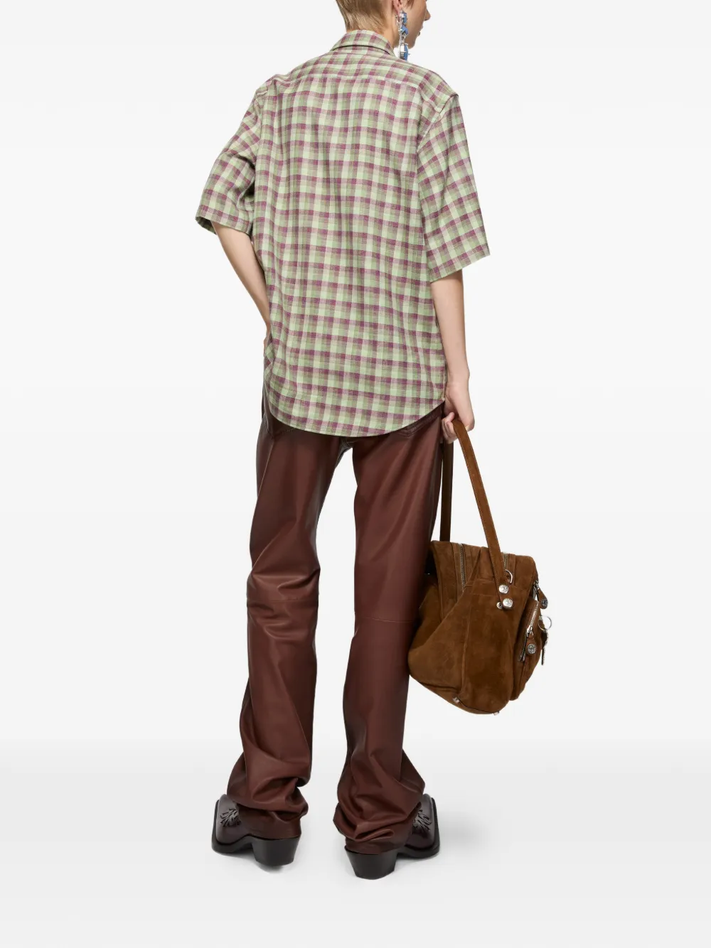  Acne Studios Checked Buttoned Shirt - Green 
