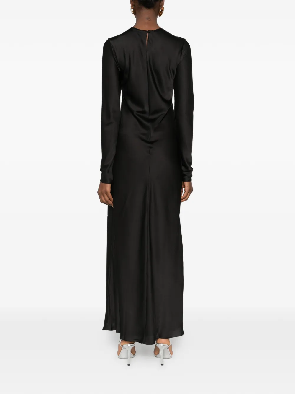 SILKYLICIOUS Zijden maxi-jurk Zwart
