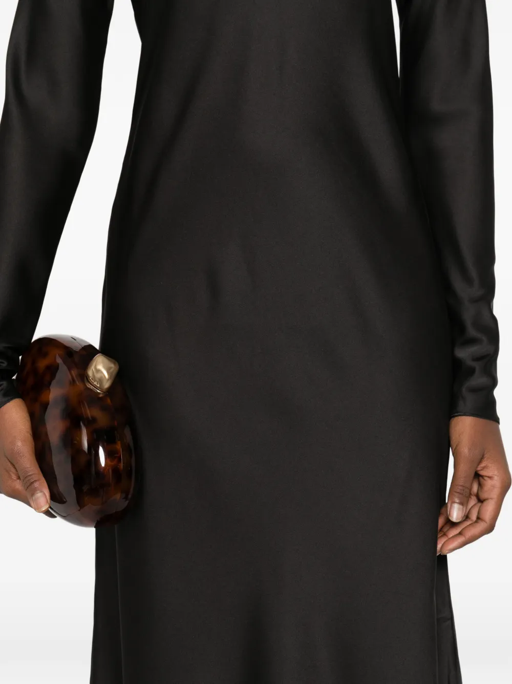 SILKYLICIOUS Zijden maxi-jurk Zwart