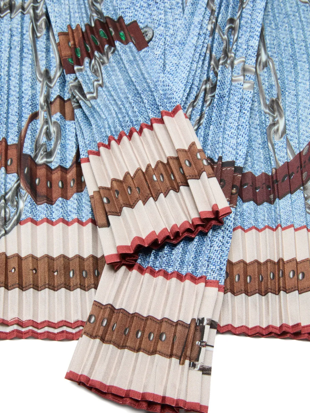 Acne Studios Plissé blouse met trompe-l'oeil Blauw