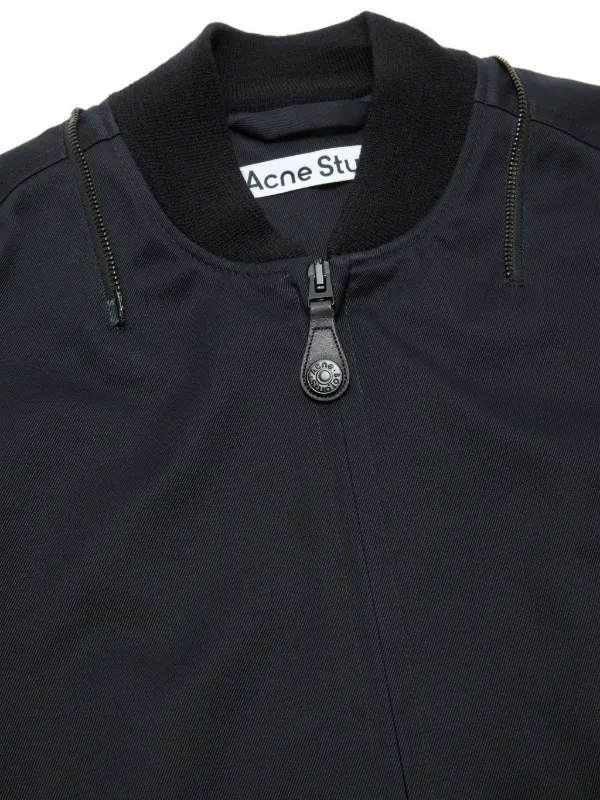 Acne Studios Casaco Com Capuz e Zíper | Preto | FARFETCH BR