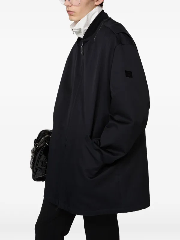 Acne Studios ジップアップ フーデッドコート | ブラック | FARFETCH JP