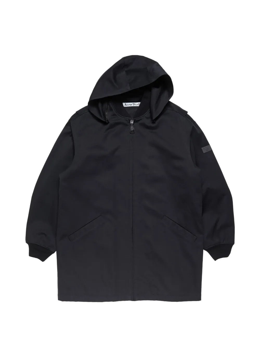 Acne Studios Twill jack met capuchon Zwart