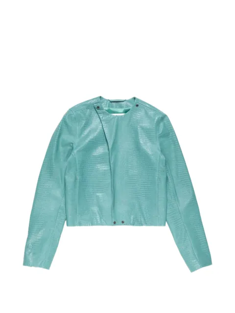 Acne Studios lizard leather biker jacket