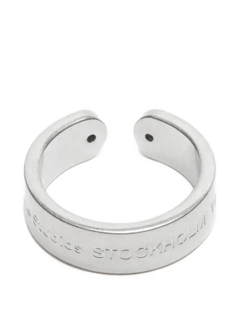 Acne Studios logo-debossed cut-out ring