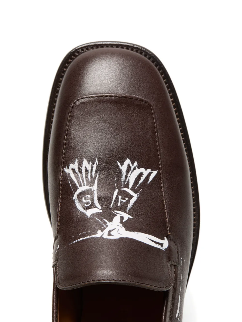 Acne Studios Bootschoenen met grafische print Bruin