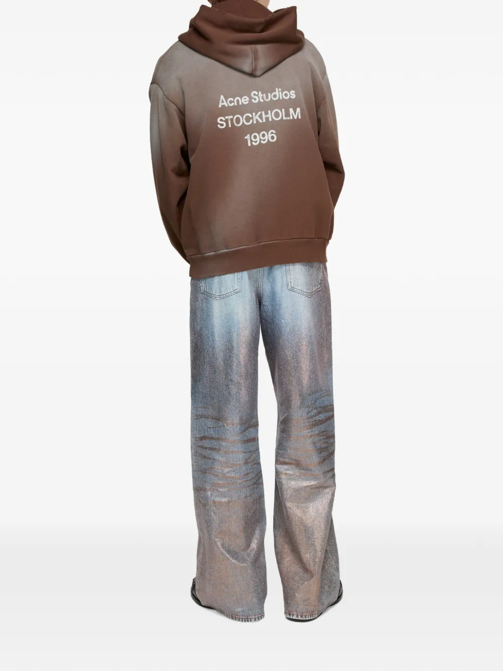 Acne Studios Ruimvallende jeans met glitter Blauw